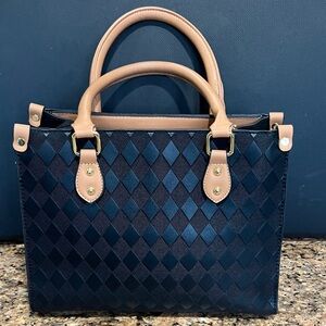 Chic Black and Tan Tote Bag, like new